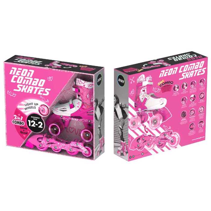 YVOLUTION Neon Combo Patinia 2 se 1 - Roz, (34-37)